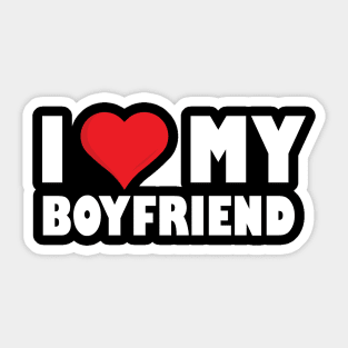 I love my boyfriend with all my heart Sticker